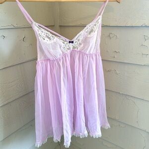 Victoria’s Secret Pink and White Lace Intimate Slip